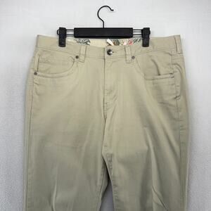 Tommy Bahama Pants Men's 34x30 Beige Tan Cotton Spandex Preppy Golf Flat Front